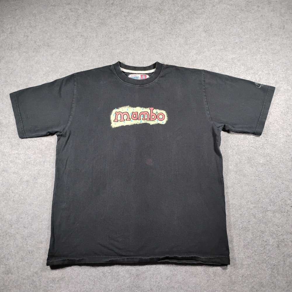 Mambo Triple One Vintage Graphic T-Shirt Men's Medium Black Cotton Surf Skate